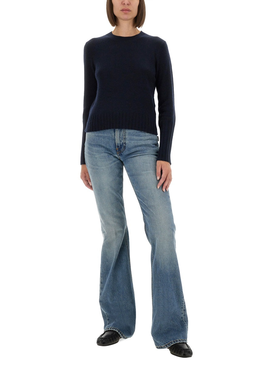 GUEST IN RESIDENCE Cashmere Shrunken Crew T-Shirt for Women