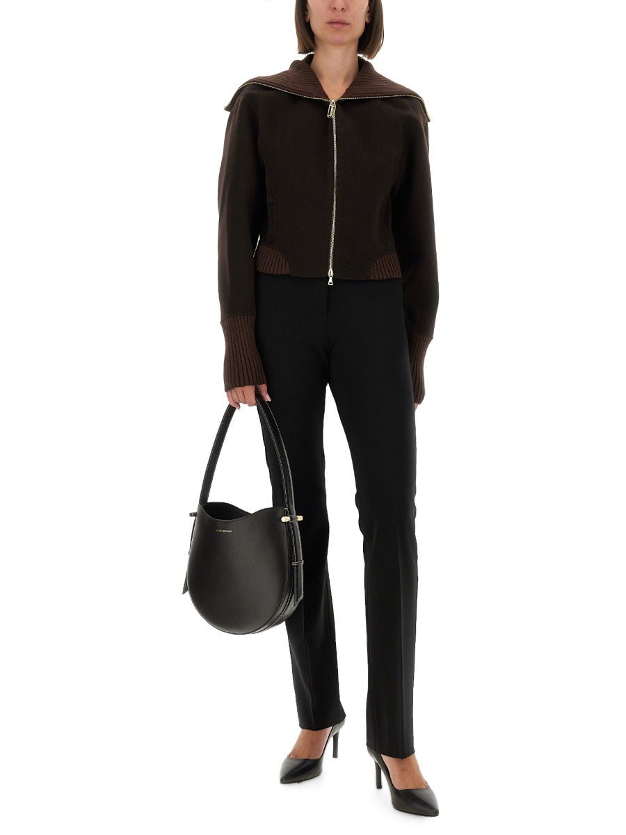 VICTORIA BECKHAM Zippered Wool Jacket Size 8