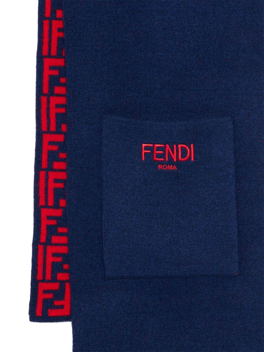 FENDI Reversible Logo Scarf for Kids