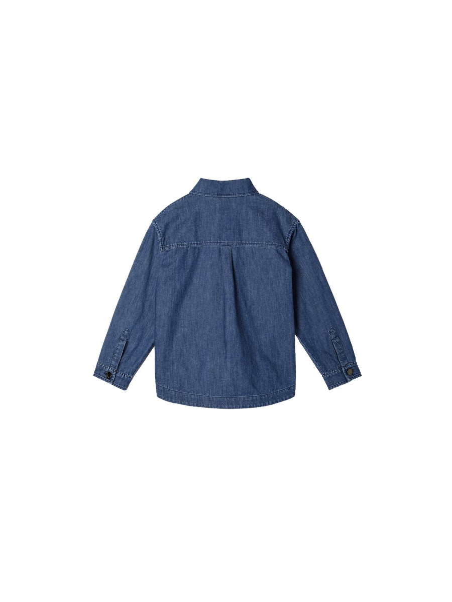 FENDI Mini Denim Shirt with Logo