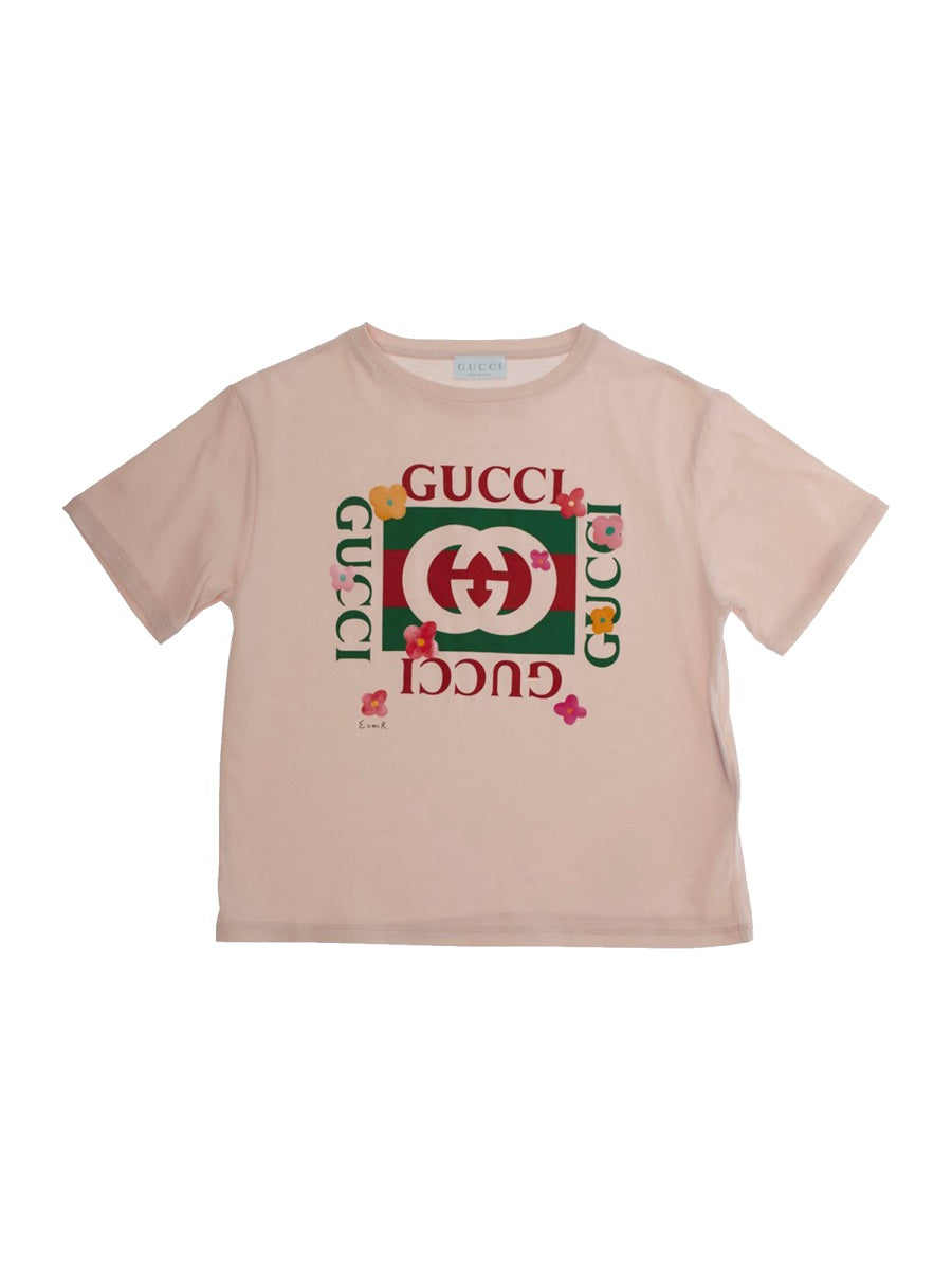 GUCCI Floral Logo T-Shirt for Kids
