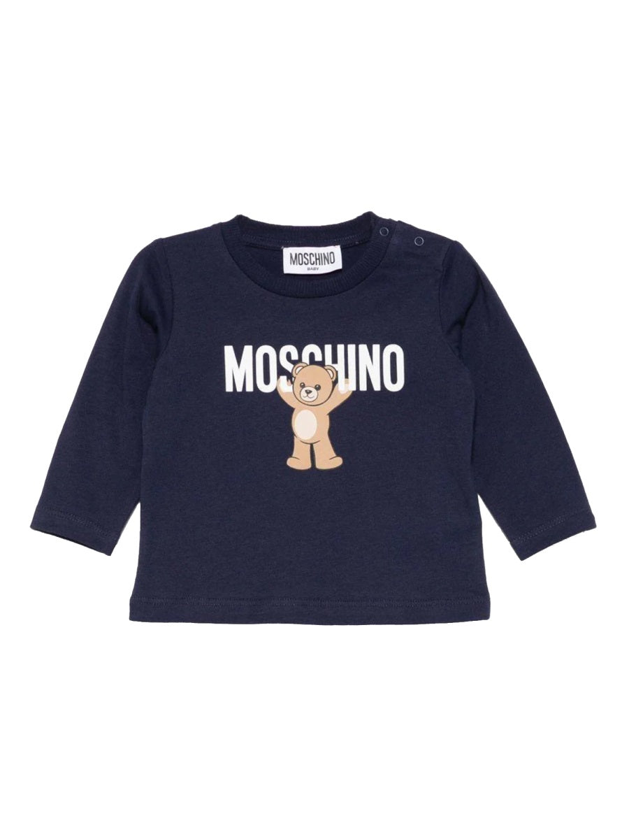 MOSCHINO Unisex Logo T-Shirt for Babies