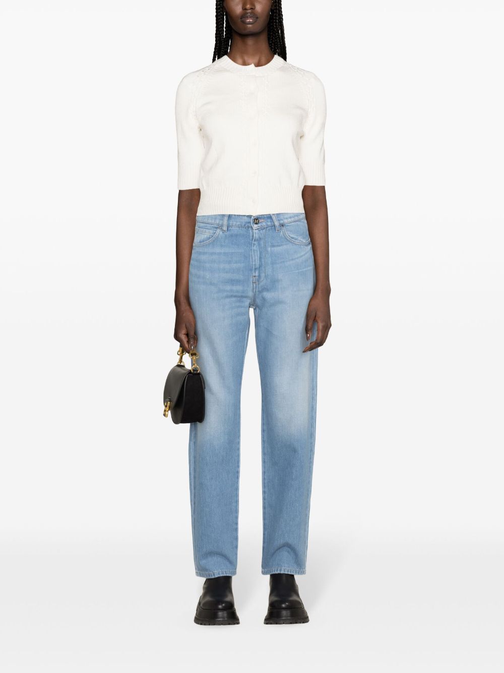 MAX MARA Women’s Boyfriend Cut Denim Jeans with Classic Five Pockets