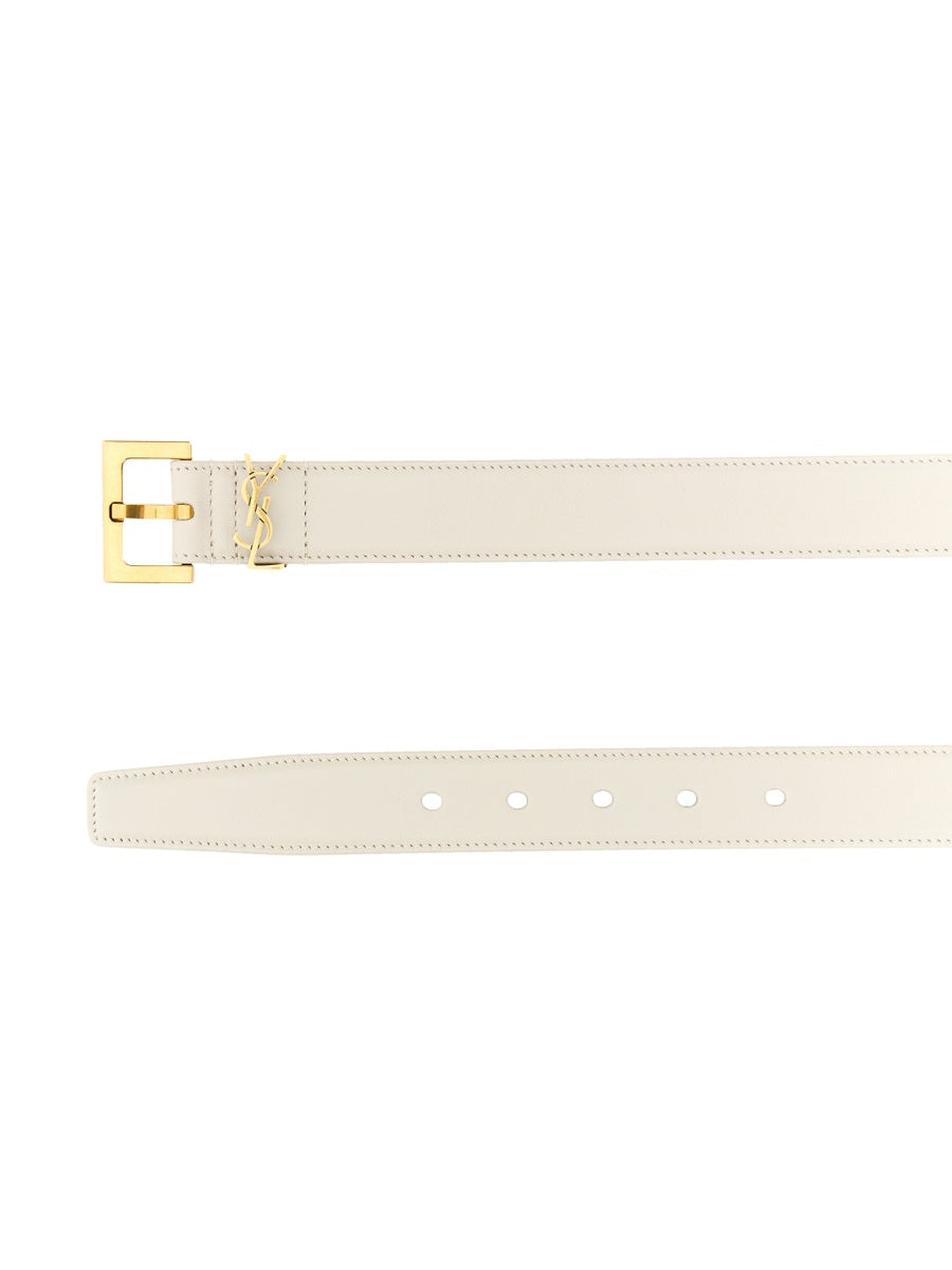 SAINT LAURENT Monogram Belt - 3 cm Width