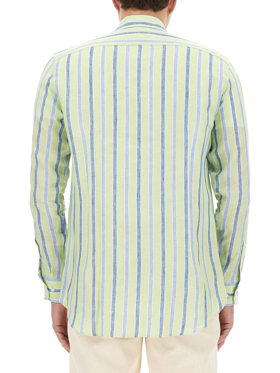ETRO Regular Fit Linen Pegasus Logo Shirt - Size 41