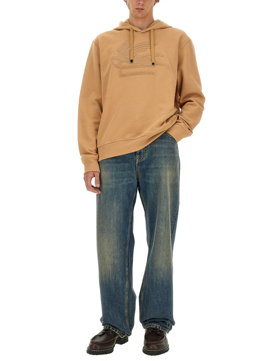 ETRO Men's Regular Fit Pegasus Embroidered Sweatshirt - Size L