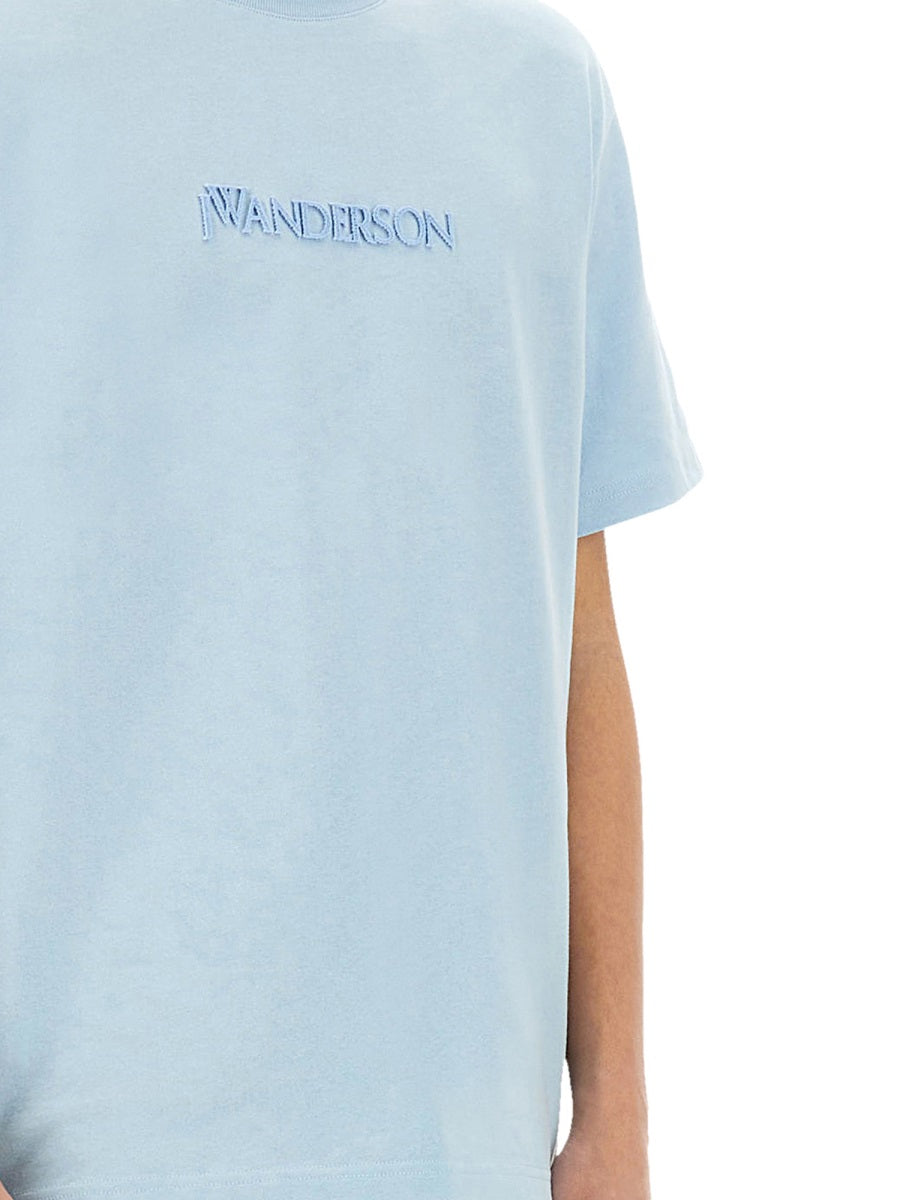 JW ANDERSON Logo Embroidered T-Shirt for Men