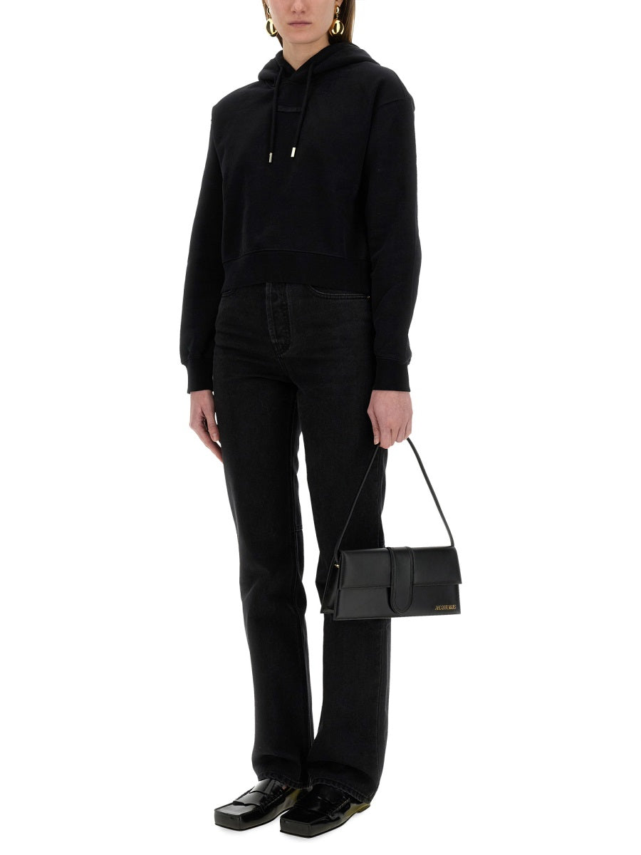 JACQUEMUS The Sweatshirt with Grosgrain Hood - Women's Size S