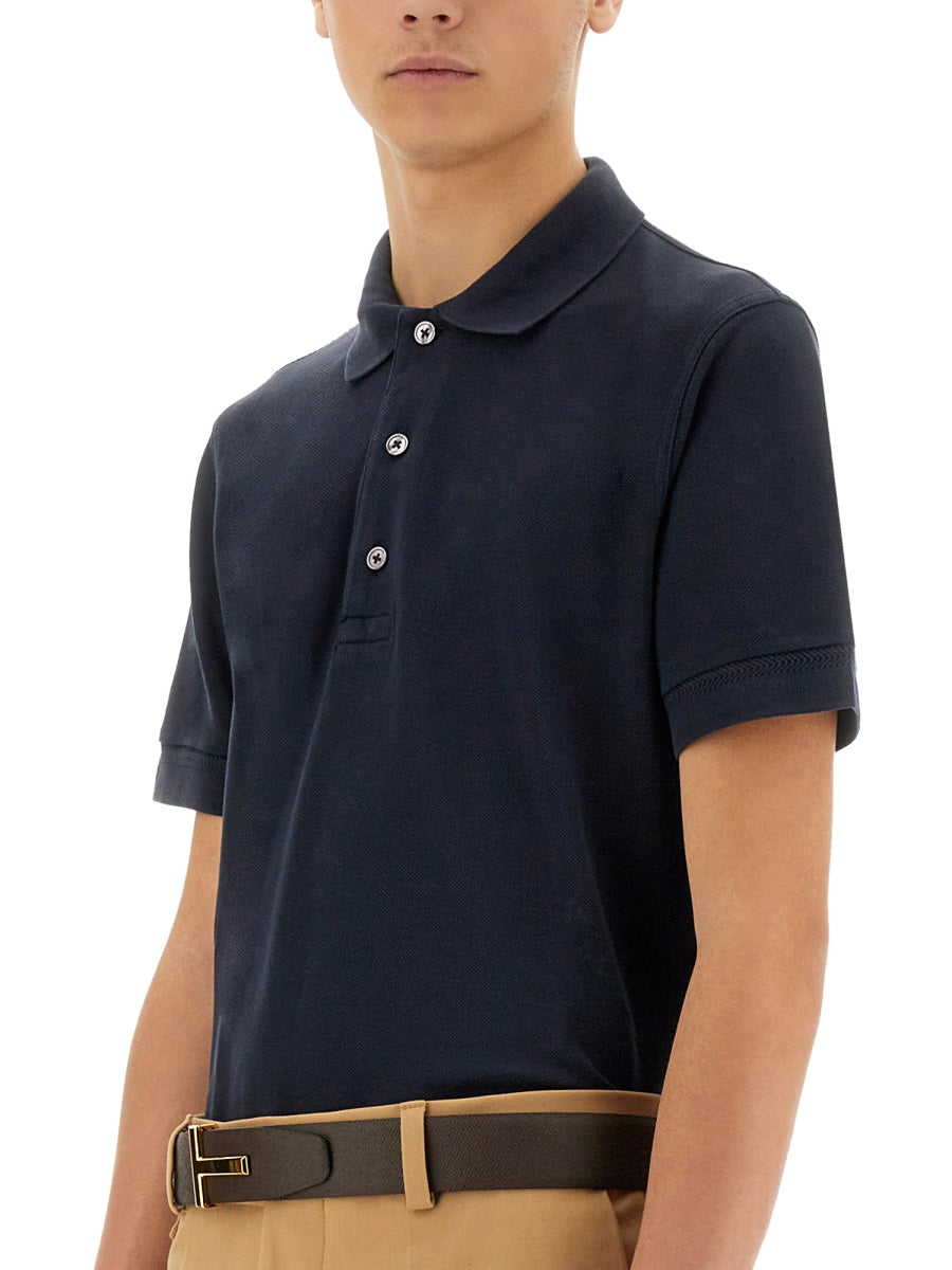 TOM FORD Piquet Polo Shirt - Size 48 IT