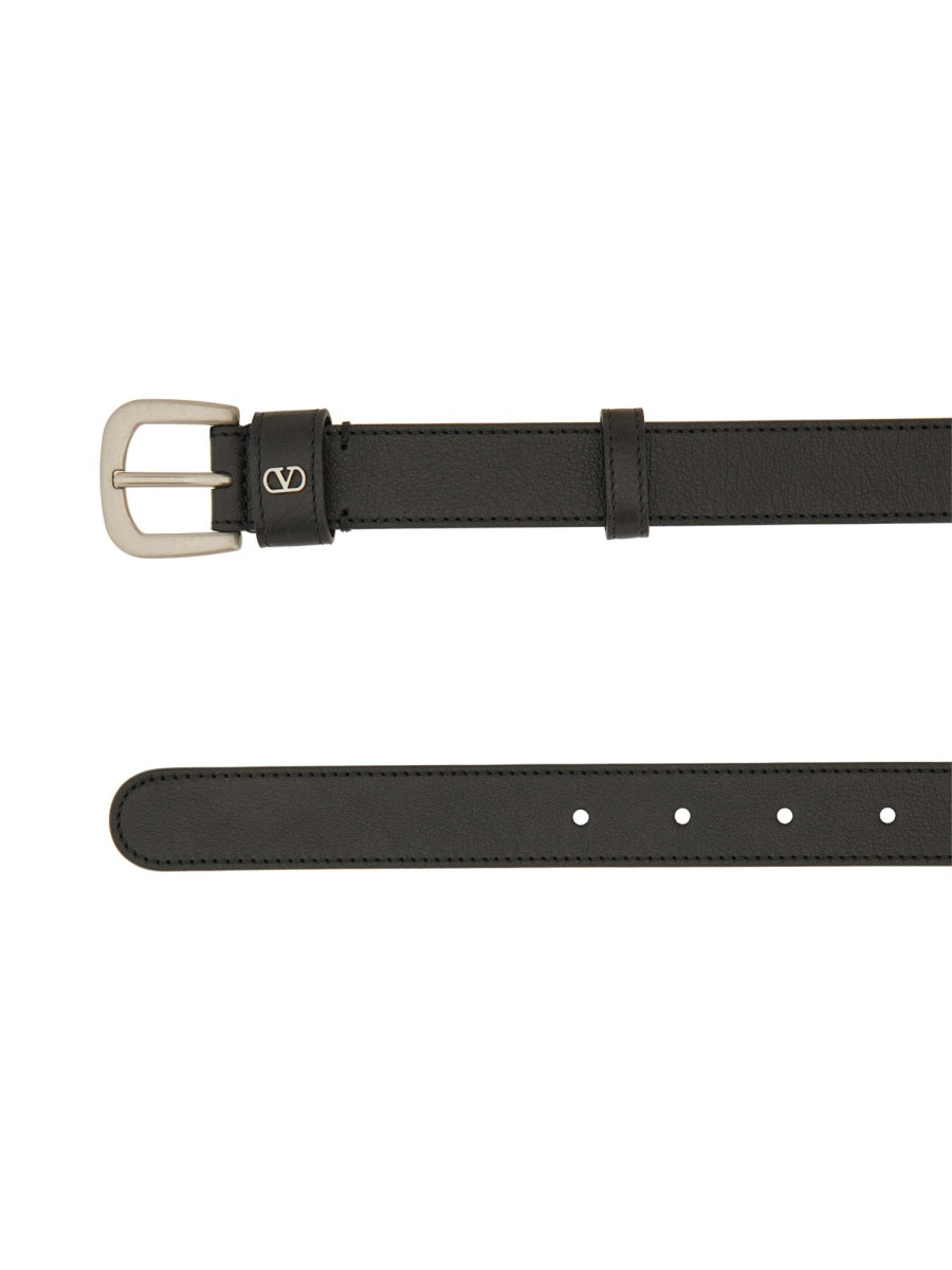 VALENTINO GARAVANI Signature VLOGO Leather Belt for Men