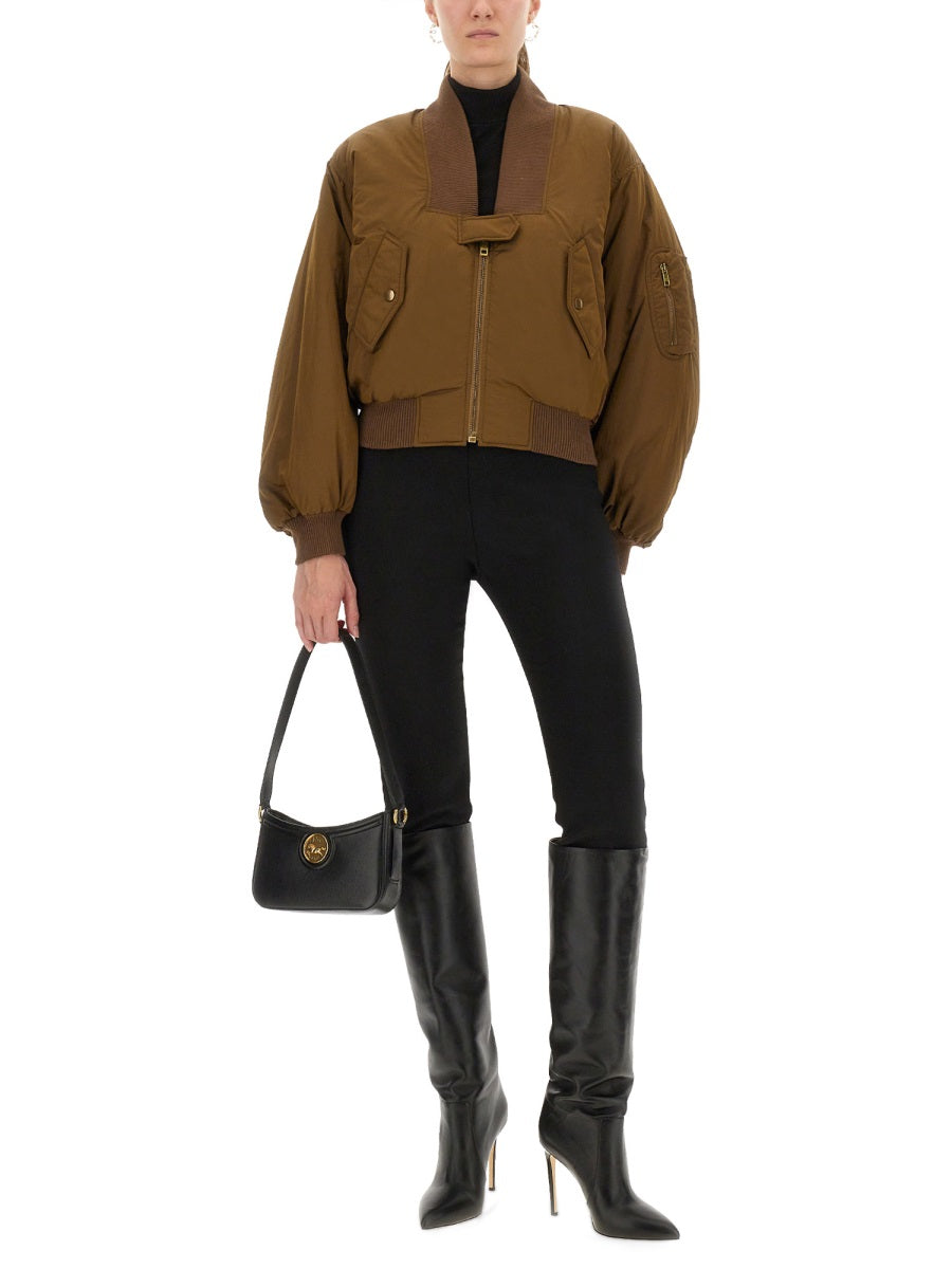 CHLOÉ Nylon Bomber Jacket Size 36