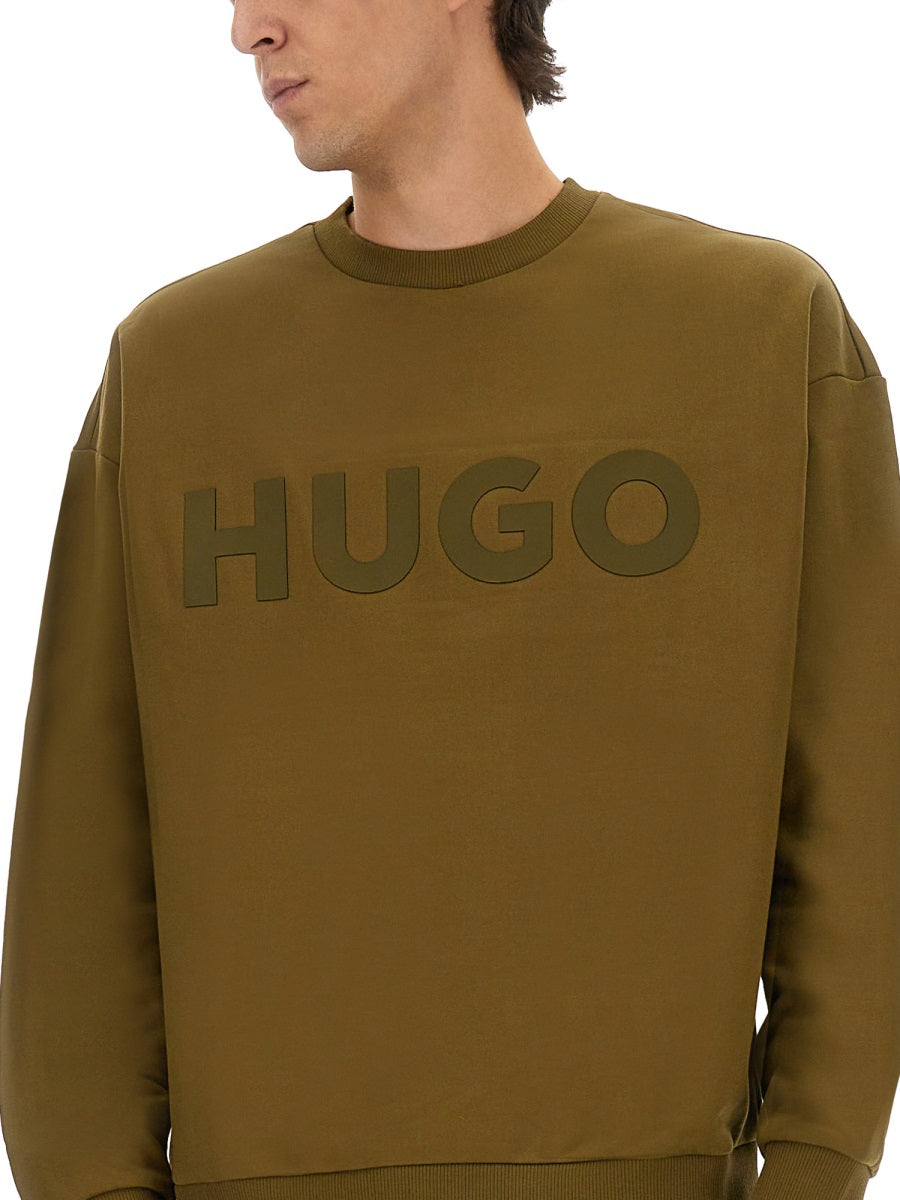 HUGO Men's Oversized T-Shirt with Logo - Size L
