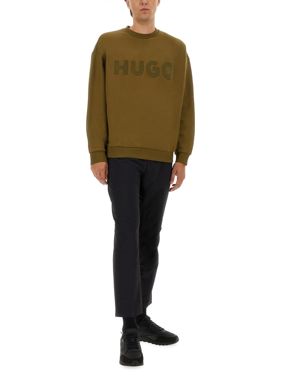 HUGO Men's Oversized T-Shirt with Logo - Size L