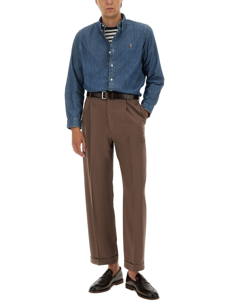 POLO RALPH LAUREN Custom Fit Long Sleeve Shirt - Size L