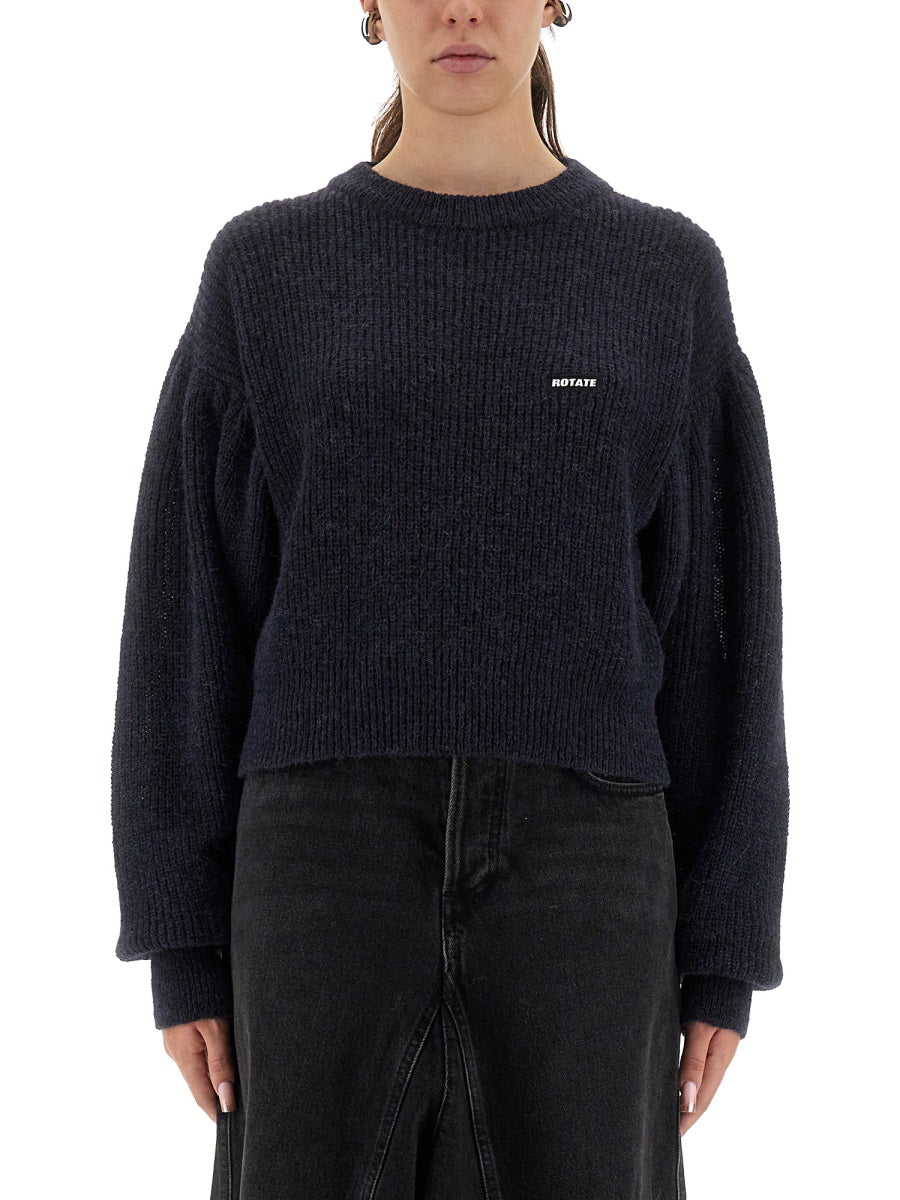 ROTATE BIRGER CHRISTENSEN Wool Puff Sweater Size S