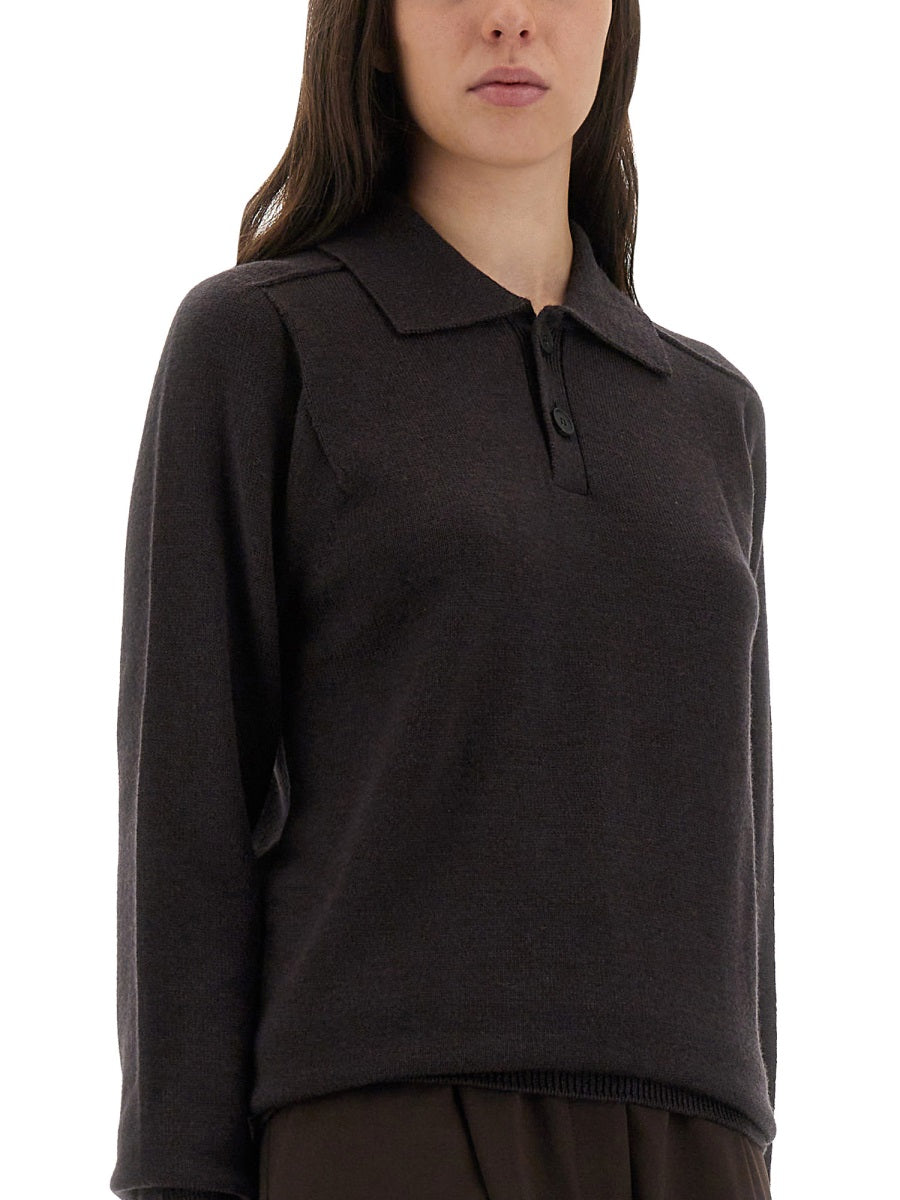 STUDIO NICHOLSON Inverness Shirt with Polo Collar - Women's Size S