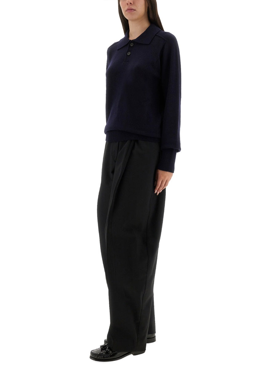 STUDIO NICHOLSON Inverness Polo Collar Shirt - Size S