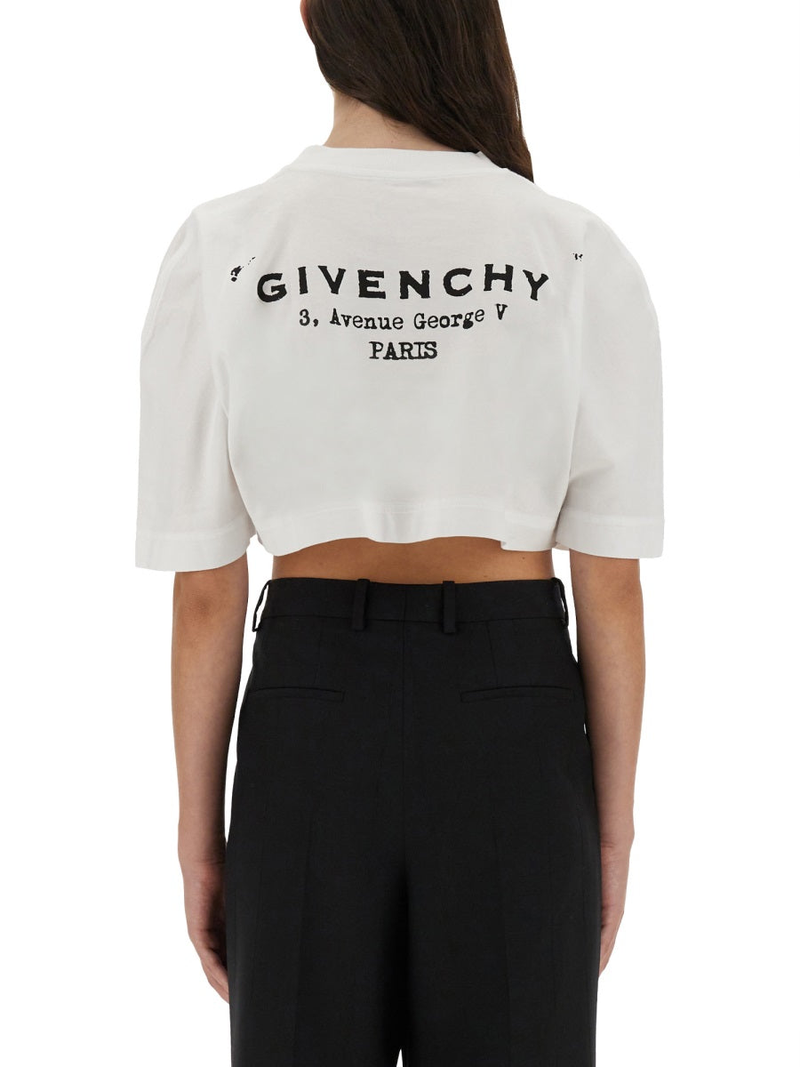 GIVENCHY Cropped Cocoon Tee for Women - FW25 Collection