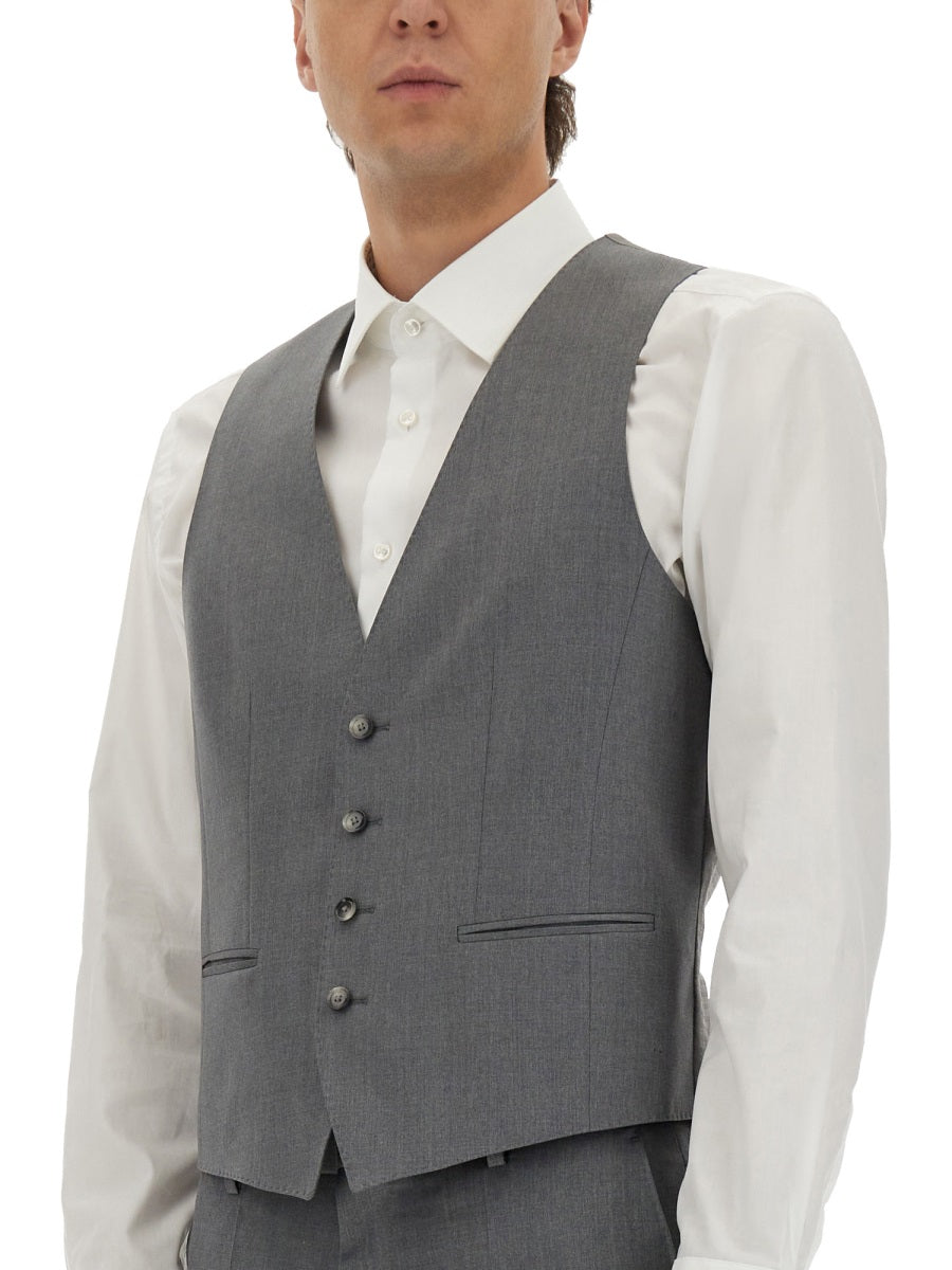 BOSS Slim Fit Wool Vest - Size 48