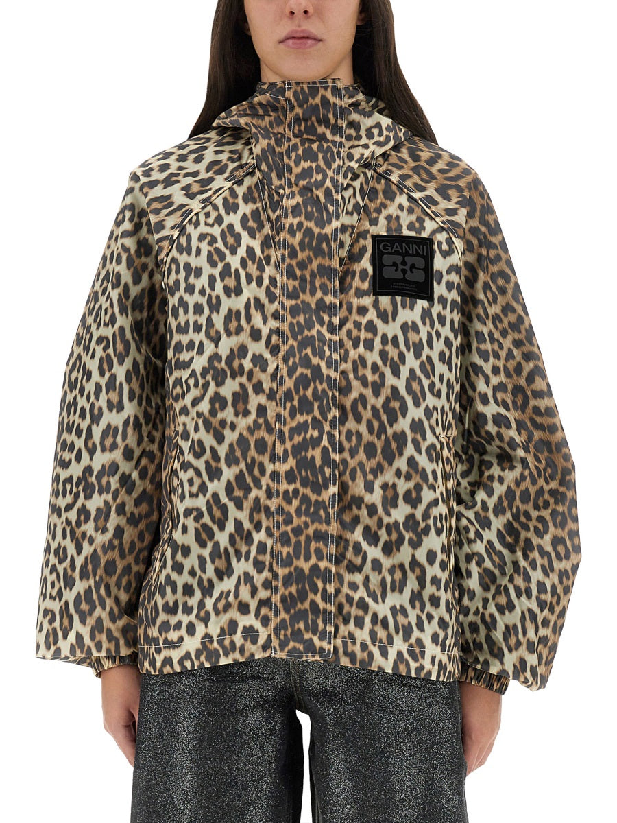 GANNI Animal Print Jacket for Women - FW25 Collection
