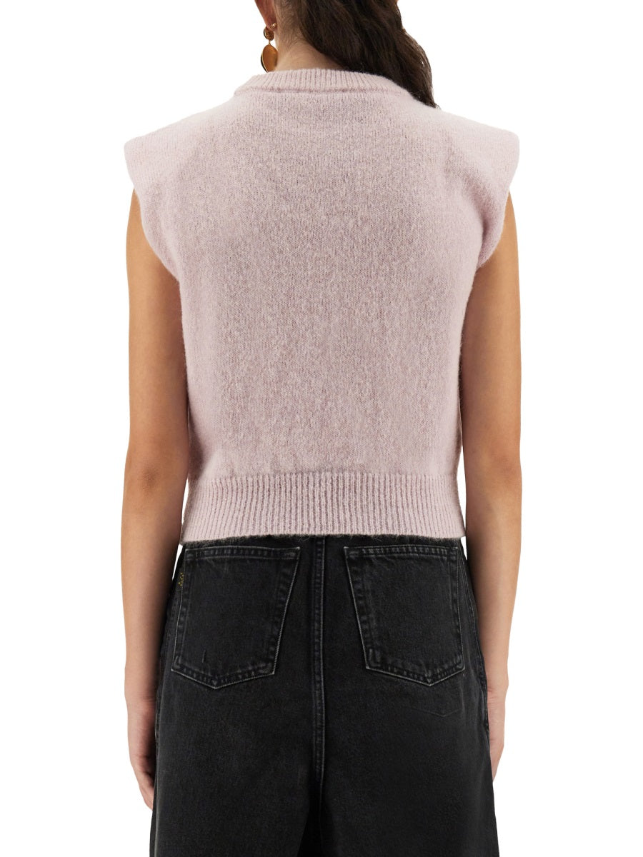 ROTATE BIRGER CHRISTENSEN Women's Short Vest Shirt with Logo - Size S