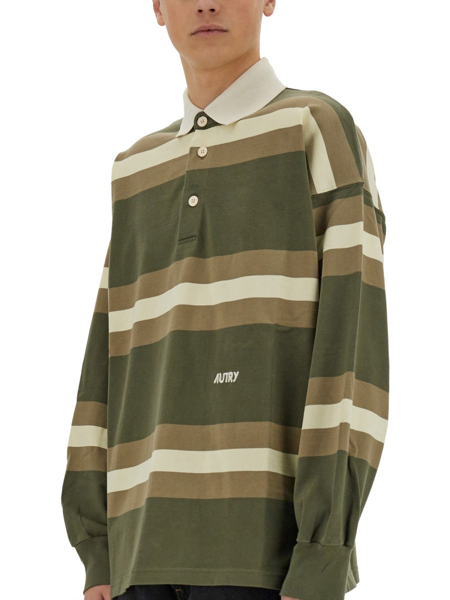 AUTRY Oversized Striped Polo - Unisex