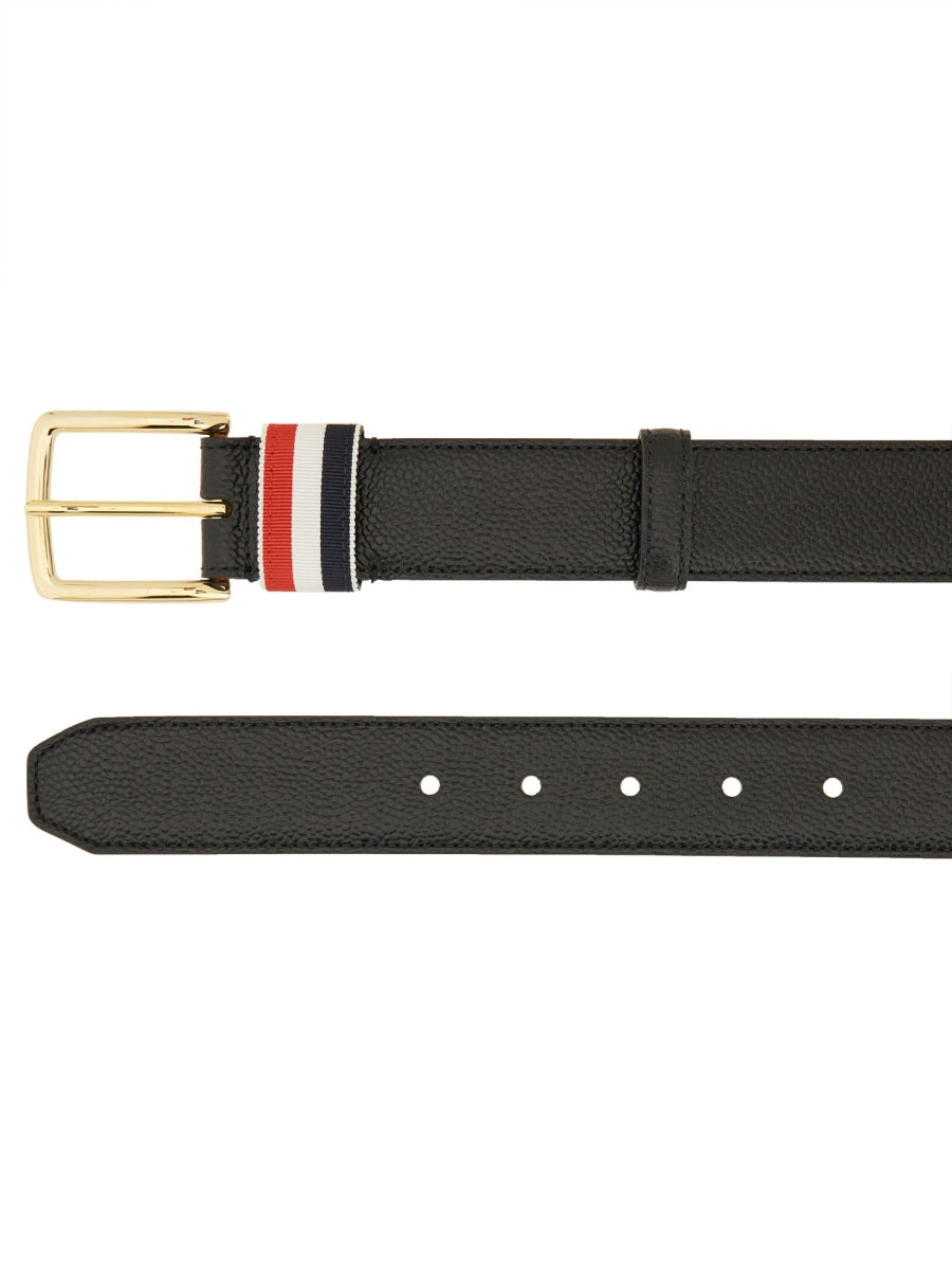 THOM BROWNE Classic Men's Belt with RWB Loop - 3.5 cm