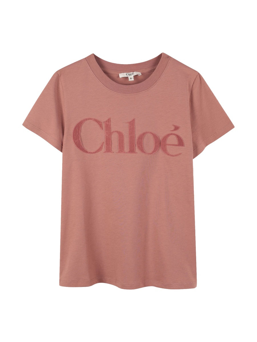 CHLOÉ Girls' Cotton T-Shirt - FW25 Mini Style