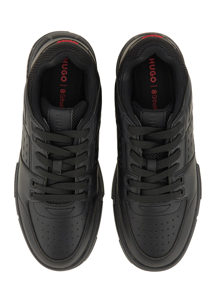 HUGO Men's Sneaker with Mesh Details