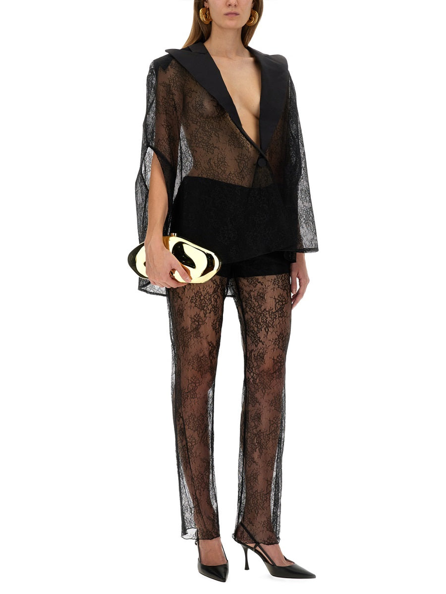 NINA RICCI Blazer-Inspired Lace Cape - Size 38 FR