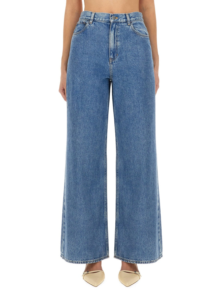 THEORY High Waist Wide-Leg Jeans