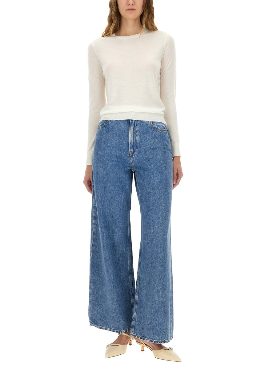 THEORY High Waist Wide-Leg Jeans