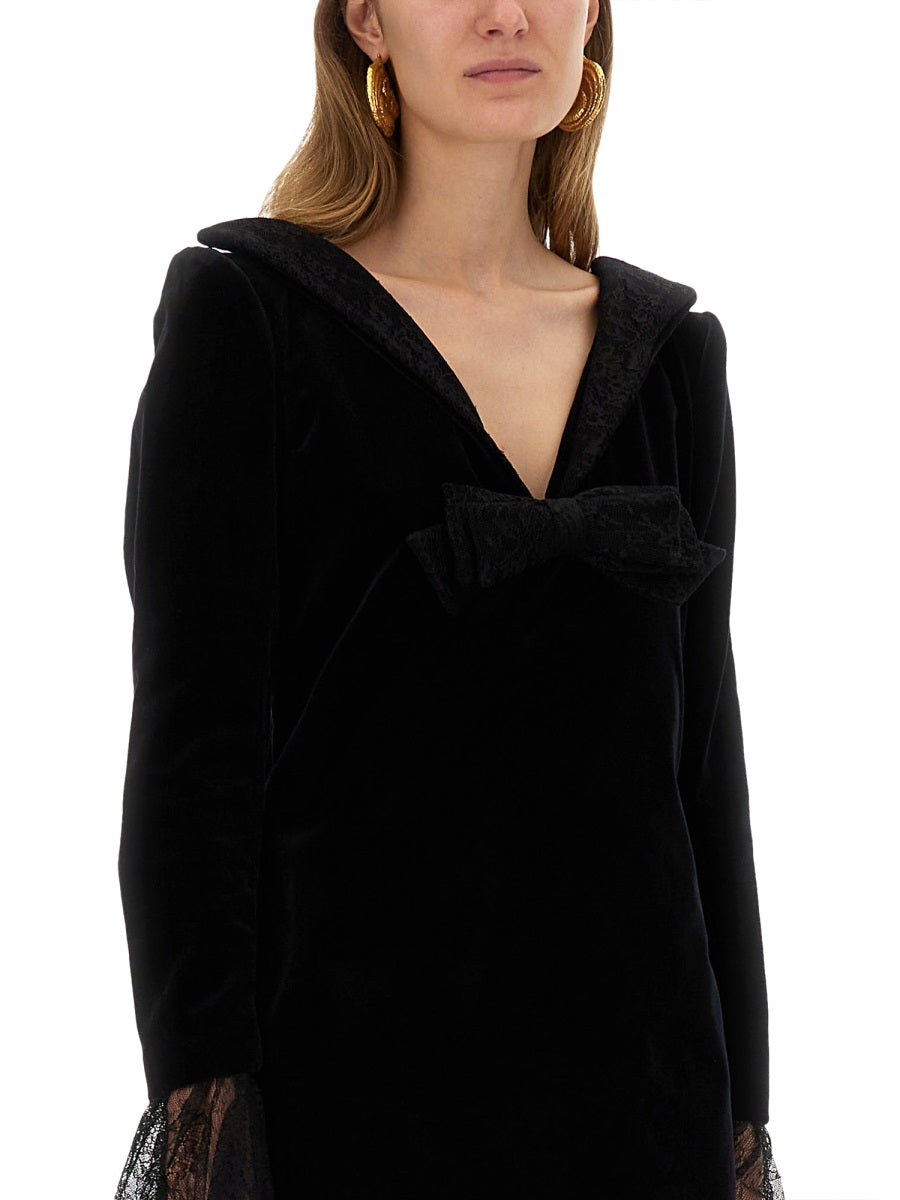 NINA RICCI Chic Mini Dress with Bow - Size 38