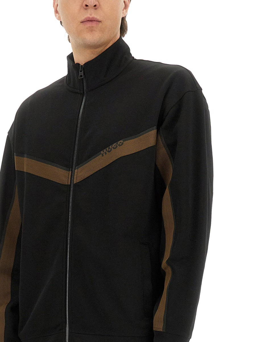 HUGO Men's Logo Zip-Up Sweatshirt size L