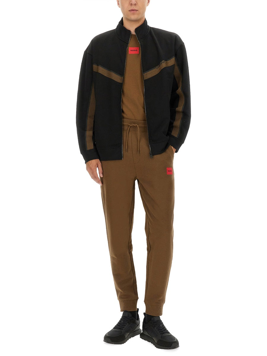 HUGO Men's Logo Zip-Up Sweatshirt size L