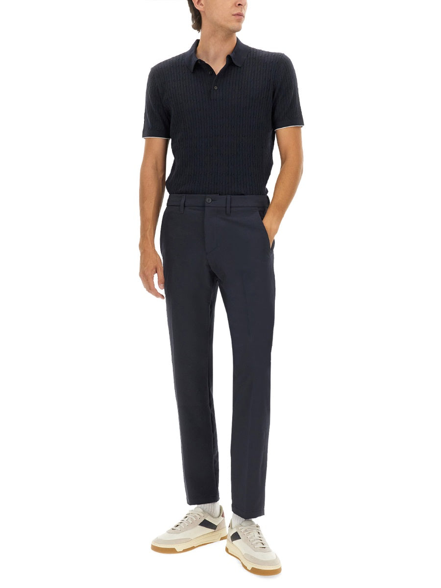 BOSS Silk and Cotton Braided Polo Shirt - Size L