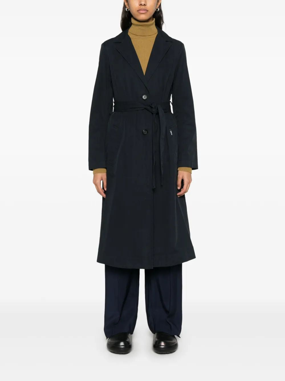 ADD Sleek Single Breasted Trench Coat for Women