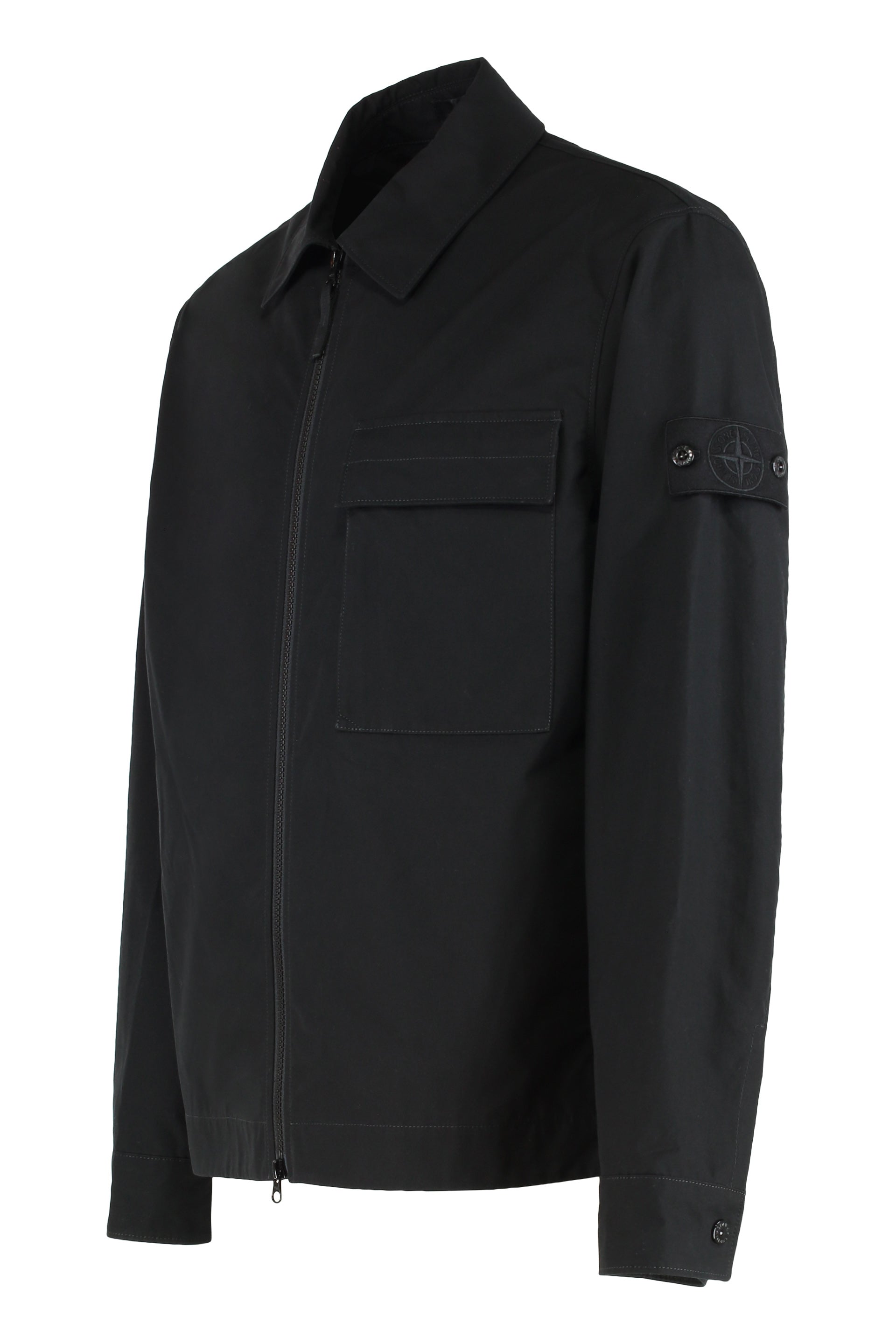 STONE ISLAND Men's Organic Cotton Weather-Resistant Overshirt