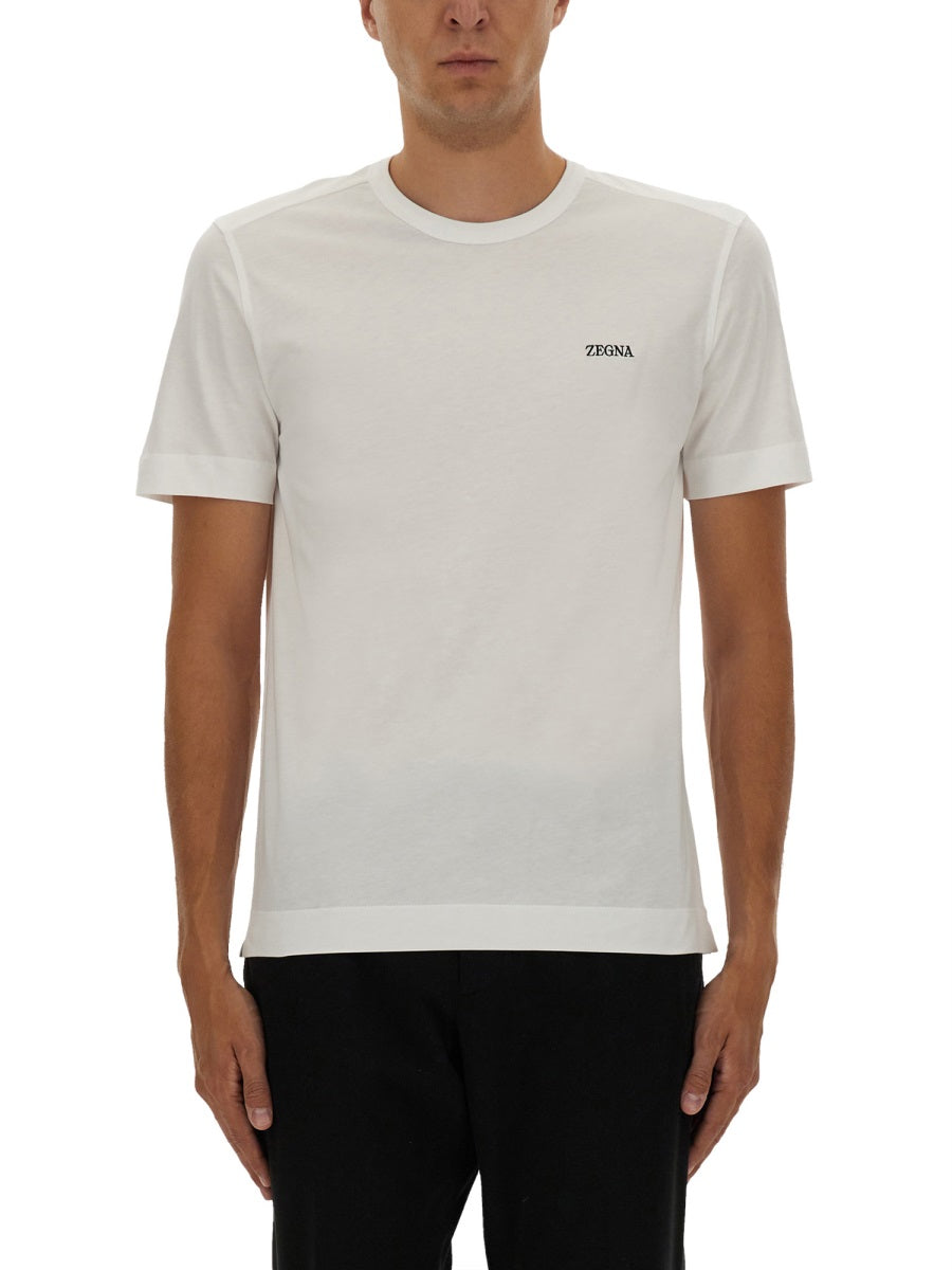 ZEGNA Classic Logo T-Shirt for Men - Size 48 IT