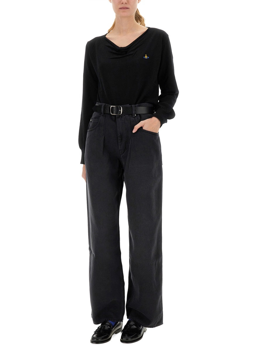 VIVIENNE WESTWOOD Elegant Women's Cashmere & Cotton Sweater