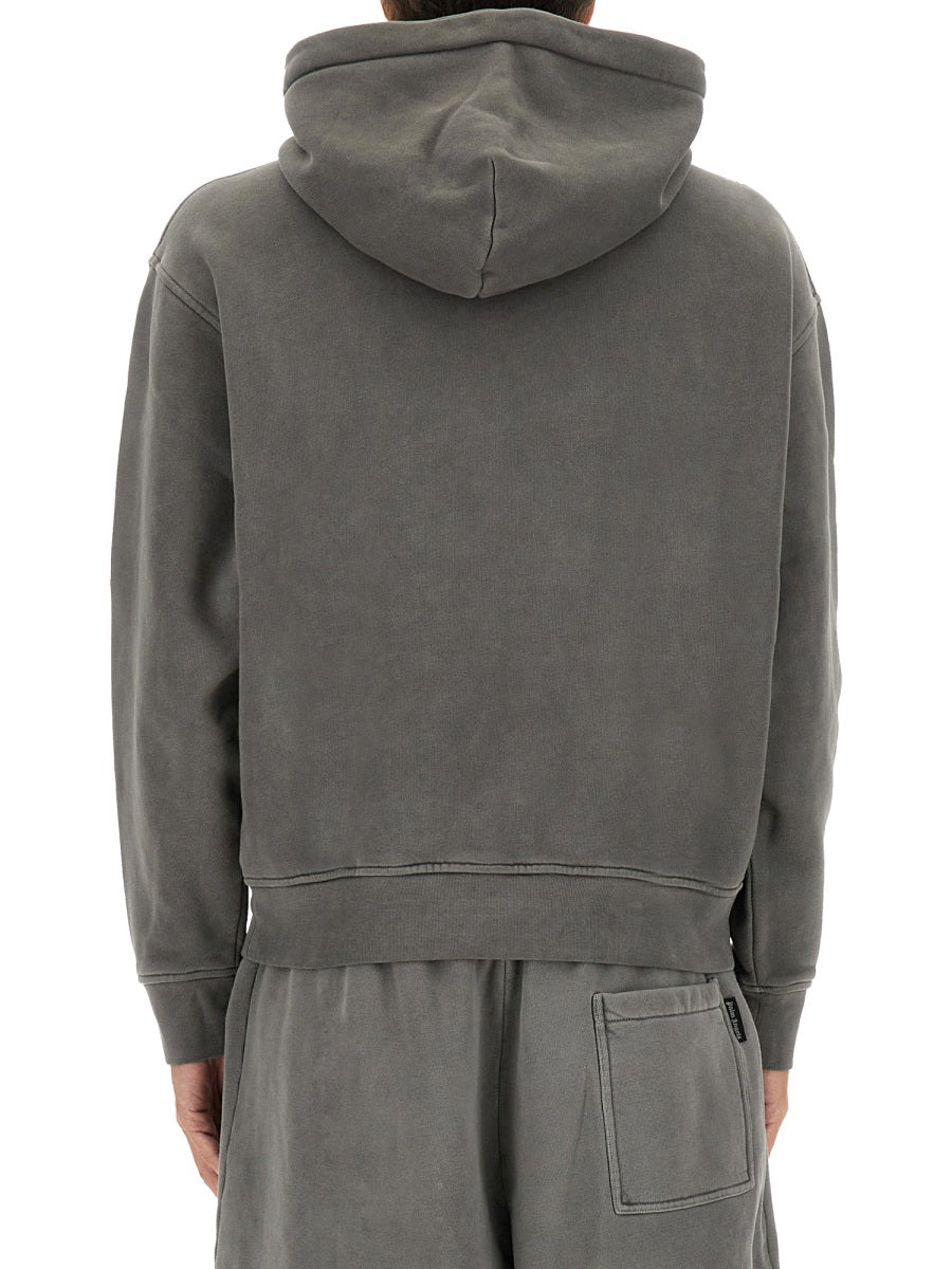 PALM ANGELS Men's Printed Cotton Sweatshirt - Size L