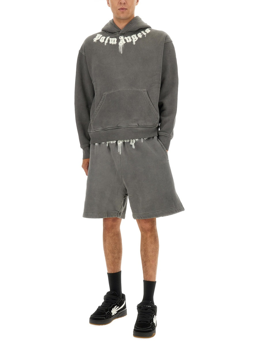 PALM ANGELS Men's Printed Cotton Sweatshirt - Size L