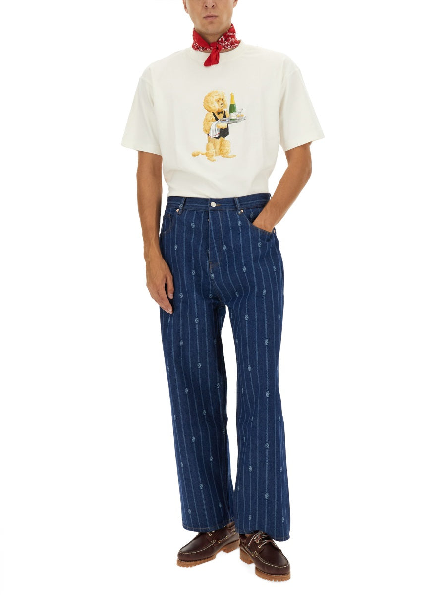 DRÔLE DE MONSIEUR Men’s Poodle Graphic T-Shirt - Size L