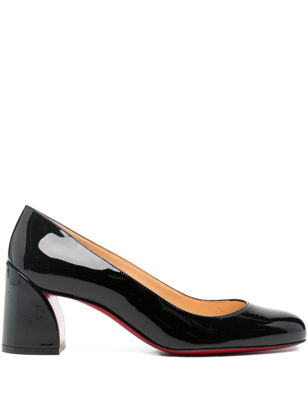 CHRISTIAN LOUBOUTIN Miss Sab Patent Leather Block Heel Pumps - Women's