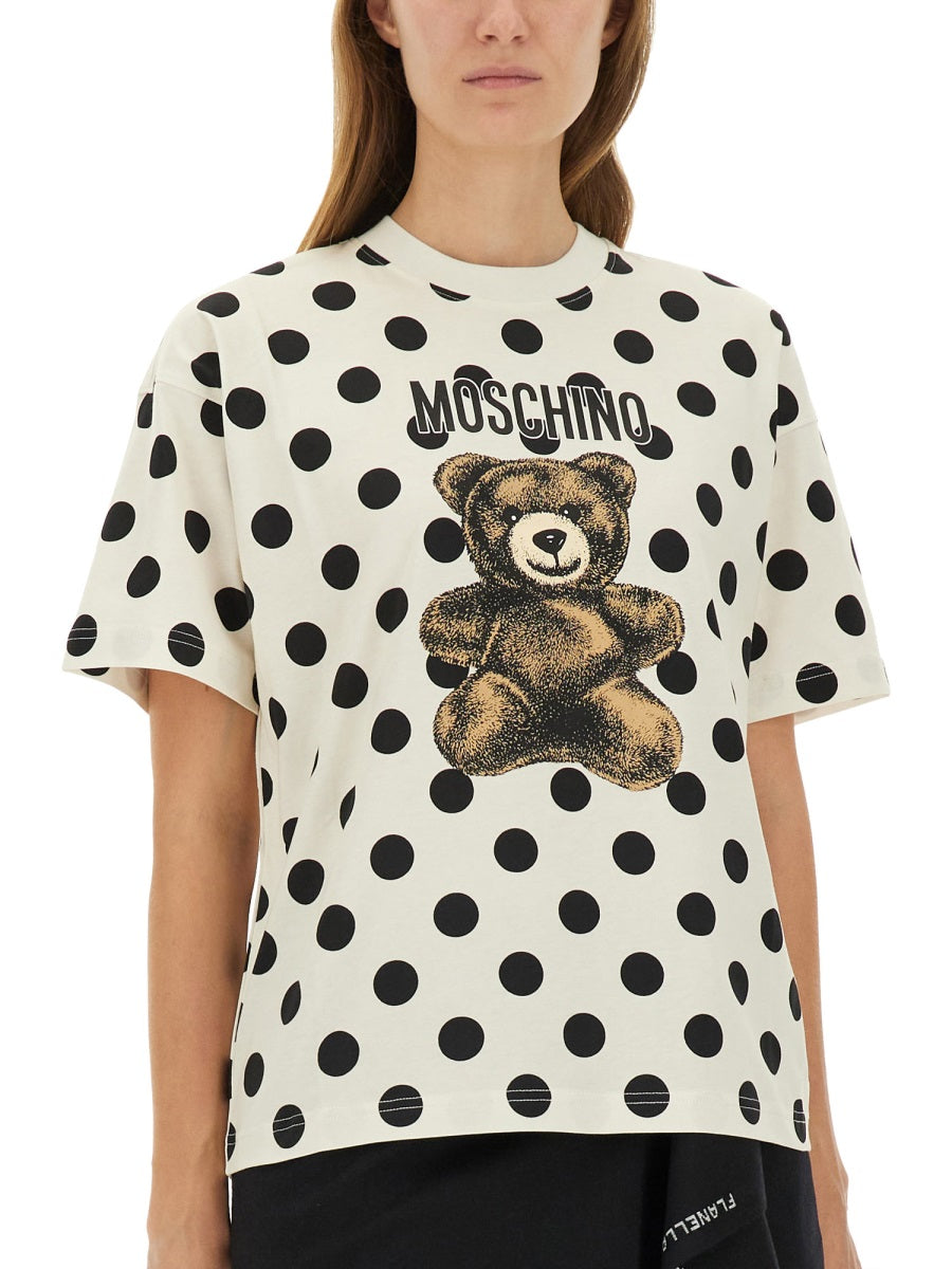 MOSCHINO Teddy Polka Dots T-Shirt - Size S