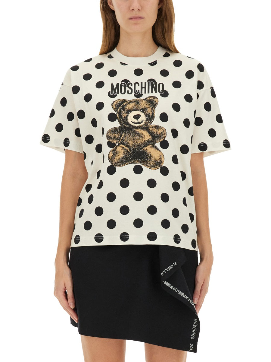 MOSCHINO Teddy Polka Dots T-Shirt - Size S