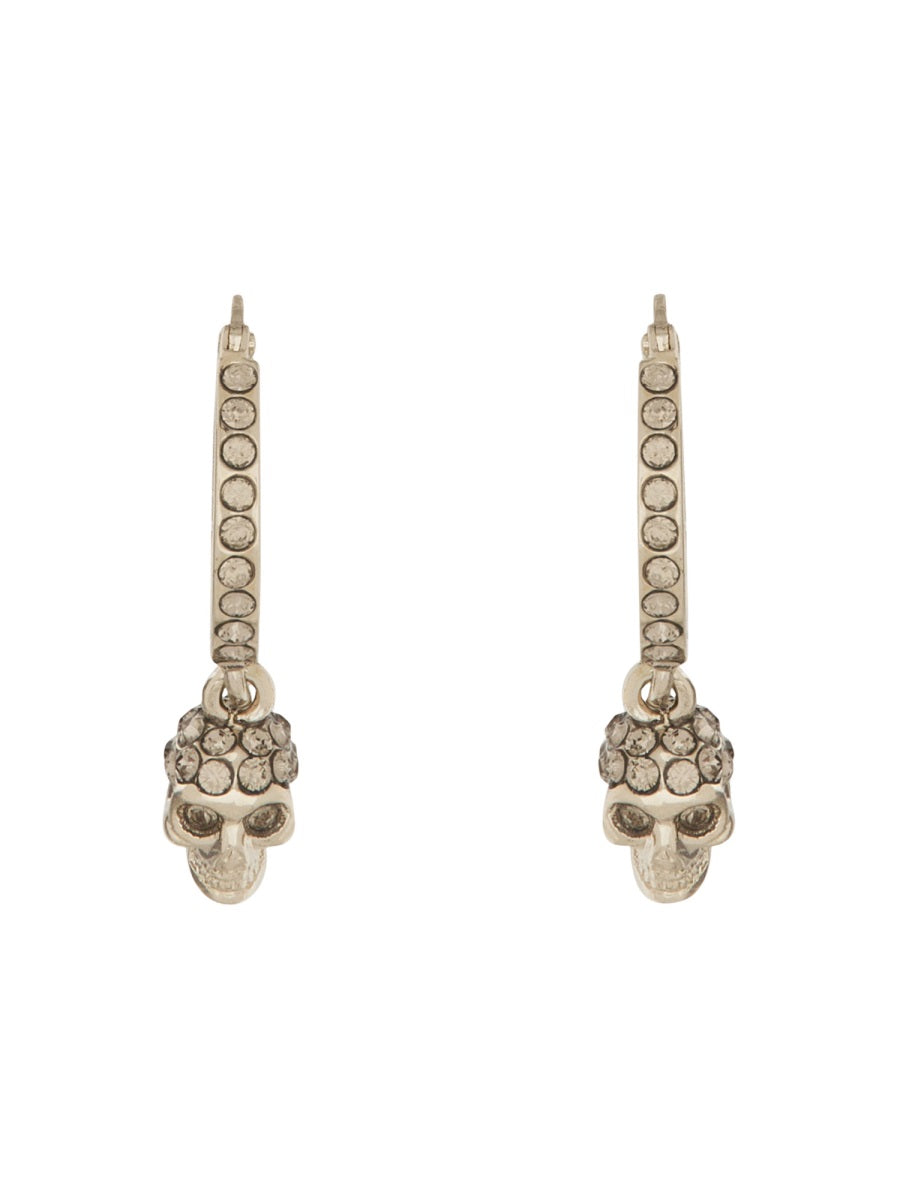 ALEXANDER MCQUEEN Skull Hoop Earrings