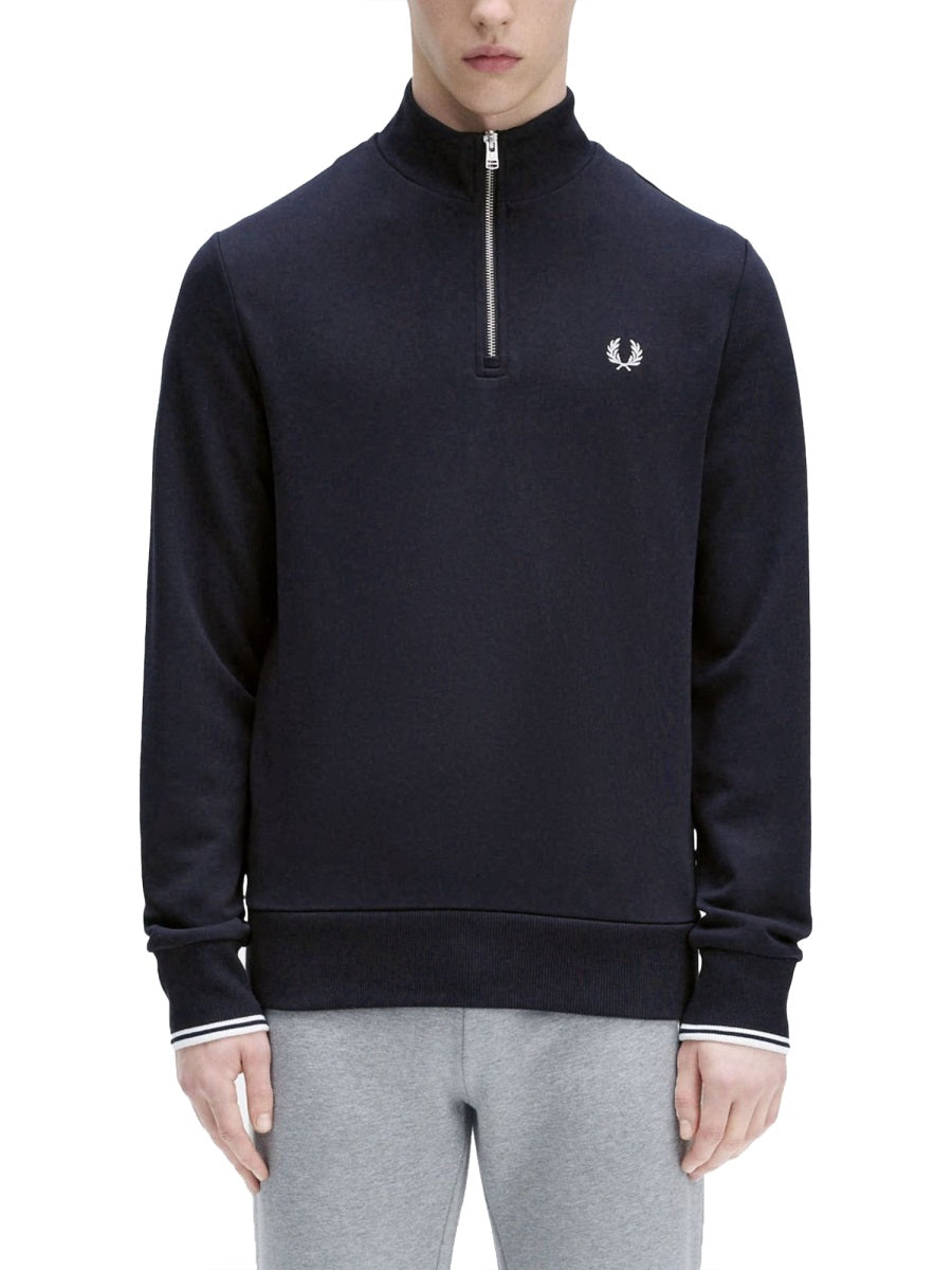 FRED PERRY Half Zipper Sweatshirt for Men - Size L