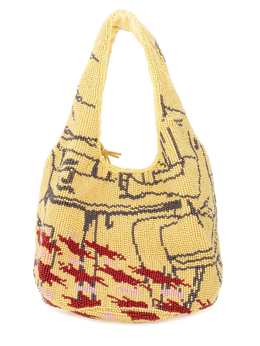 JW ANDERSON Mini Beaded Tote Handbag