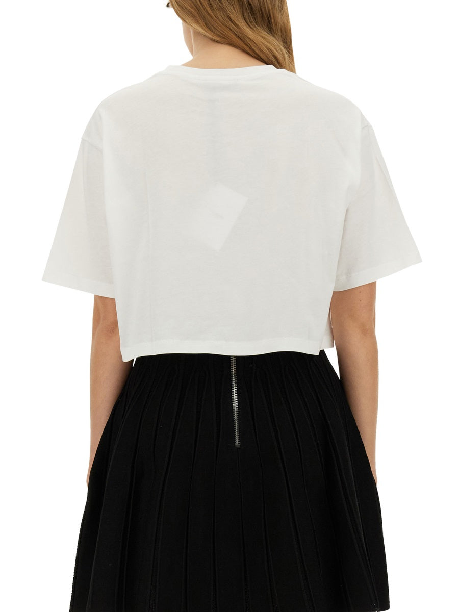 BALMAIN Cropped Logo T-Shirt